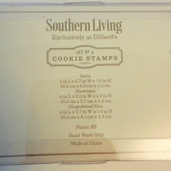 Southern Living Christmas Baking Set Cookie Stamps Flour Sifter Let It Snow - Picture 13 of 16